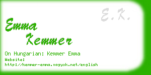 emma kemmer business card